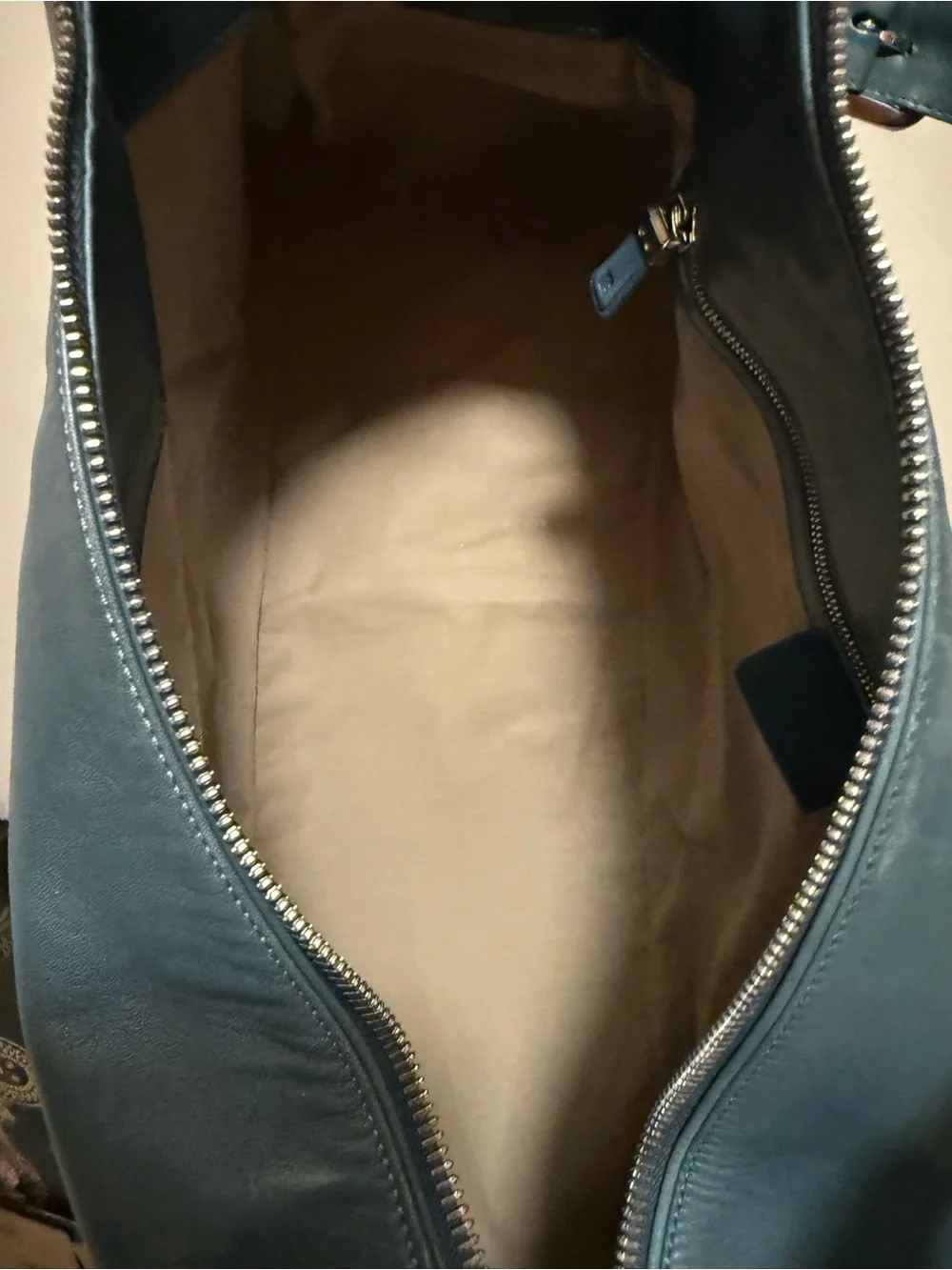 Made in Italy Bally Teal Leather hobo Shoulder Bag